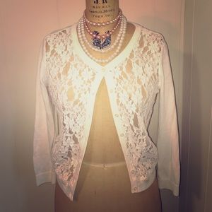 White lace cardigan