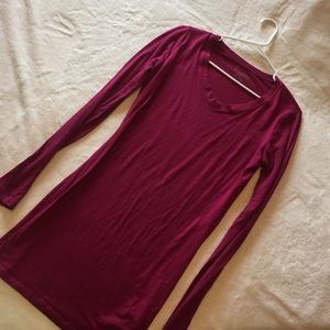 Cranberry long sleeve tunic