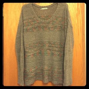 Gray Loose Knit Sweater