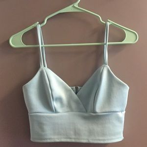 Top Shop Baby Blue Crop Top
