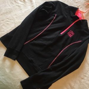 Pink and black workout sweater