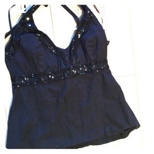 Black halter with sparkle