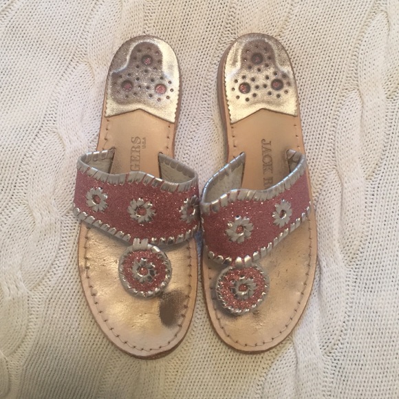 Pink and Silver Glitter Jack Rogers