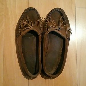 Minnetonka Kilty Suede Moc Softsole