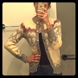 Vintage pure wool cardigan