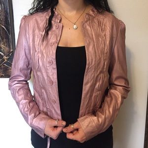 Pink pleather jacket. Amazing condition