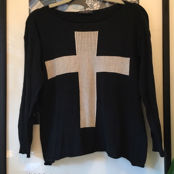 Brandy Melville Cross knit sweater