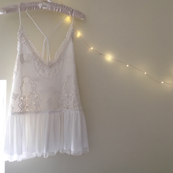 White Lacy Top