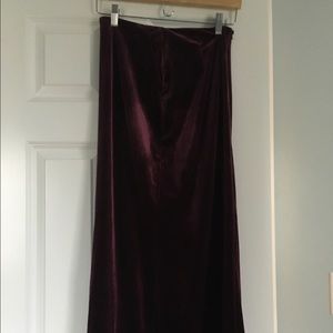 Liberty burgundy velvet skirt