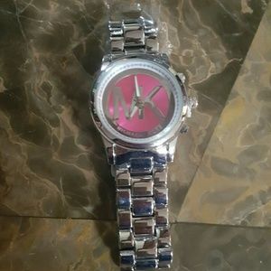 Pink face MK watch