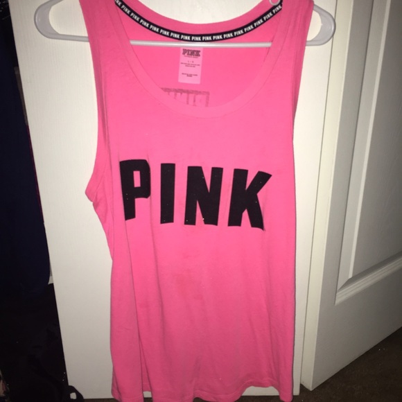 PINK hot pink tank top