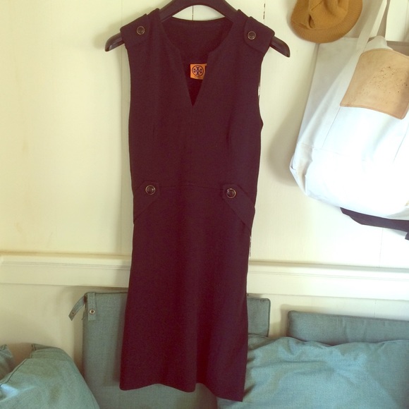 Tory Burch Black Knit wool dress