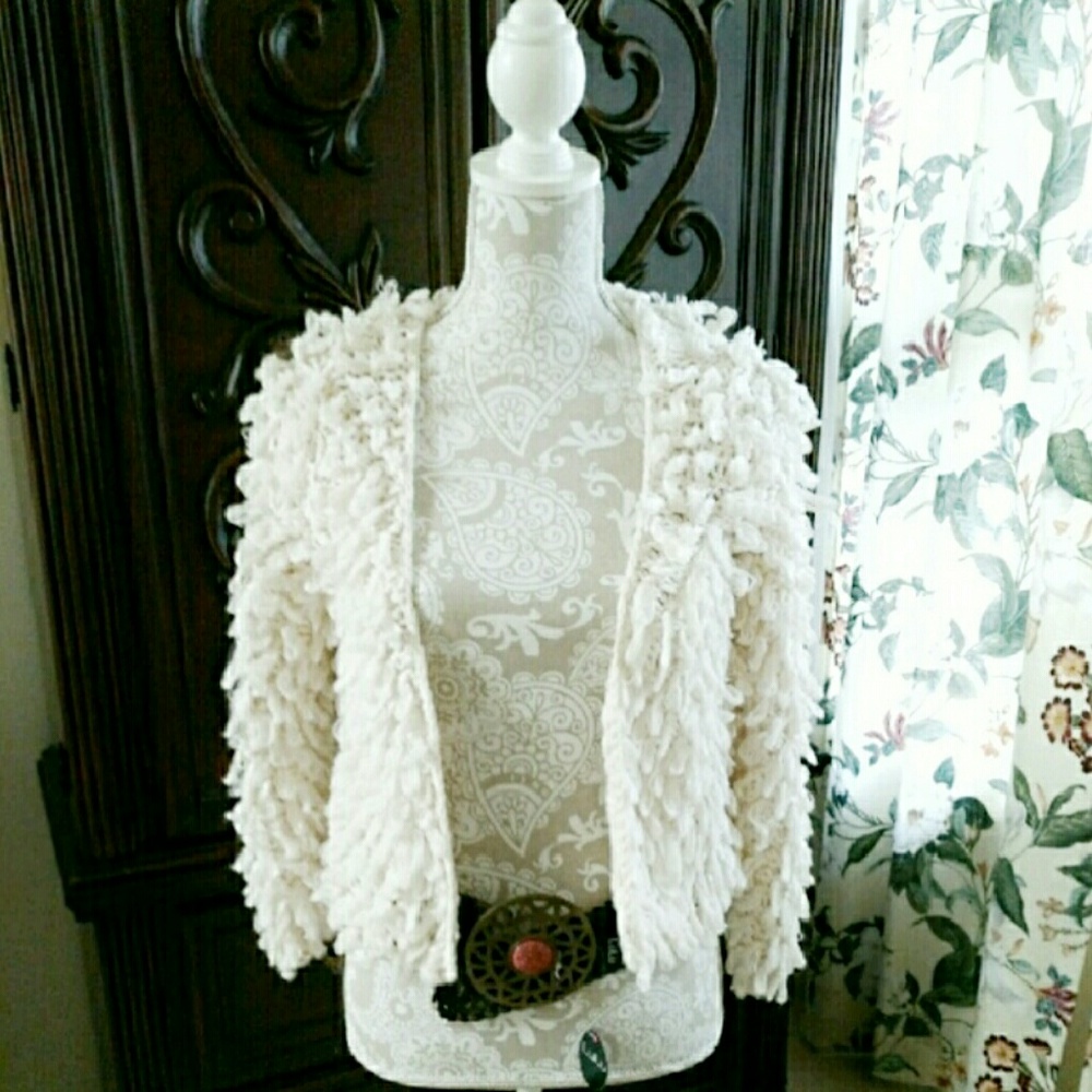 Shaggy Fuzzy Knit Cardigan