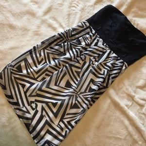 Black and white mini dress