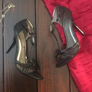 Aldo Black Strappy Heels