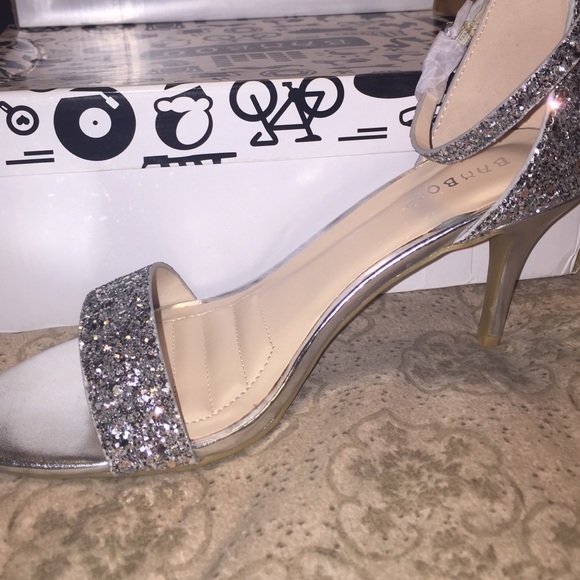 Silver Glitter Heels