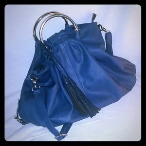 Chic Blue Leather Bag