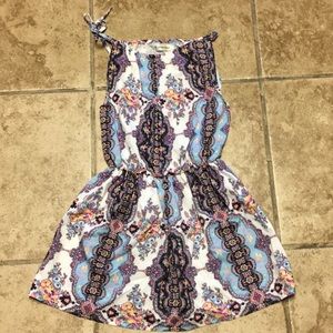 Cute floral dress with adjustable neck line