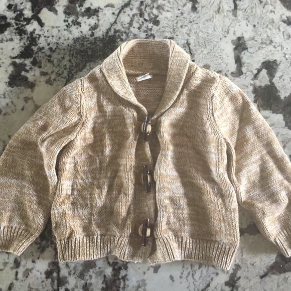 Tan button cardigan sweater