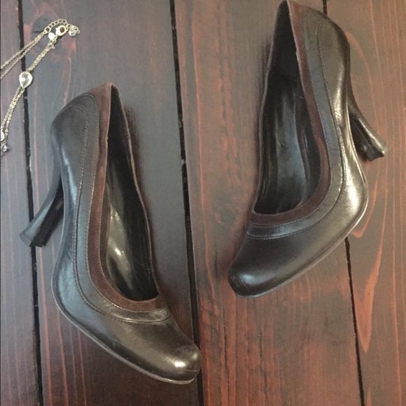 Aldo Brown Leather/ Suede Heels