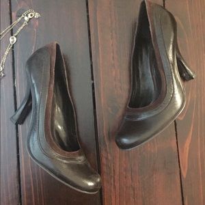 Aldo Brown Leather/ Suede Heels