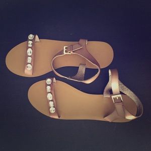 J Crew Jeweled Sandals