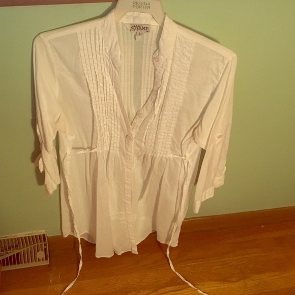 White button down dress