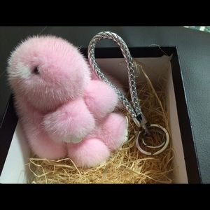 Real mink fur rabbit keychains