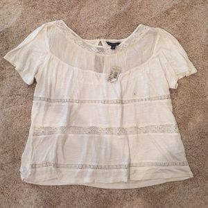 American eagle cream top.