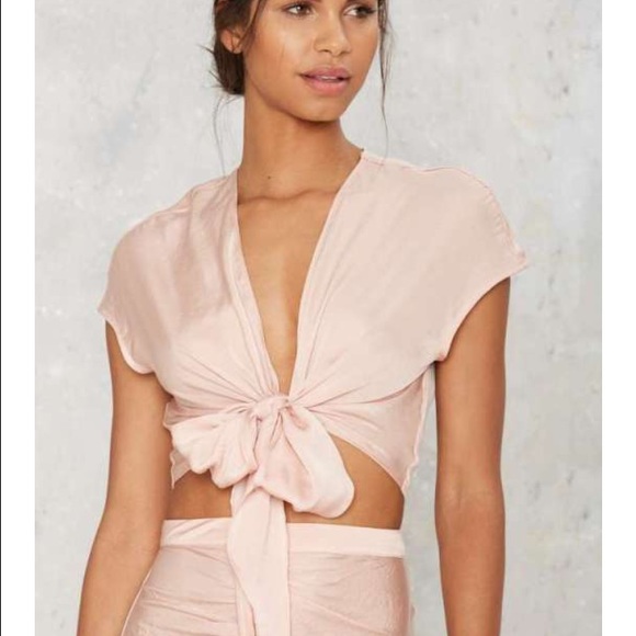 Nasty Gal Satin Crop Top
