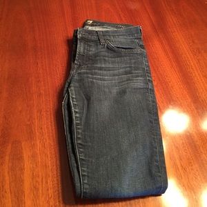 Sevens Dark wash jeans with cute patch