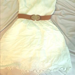 white lace dress