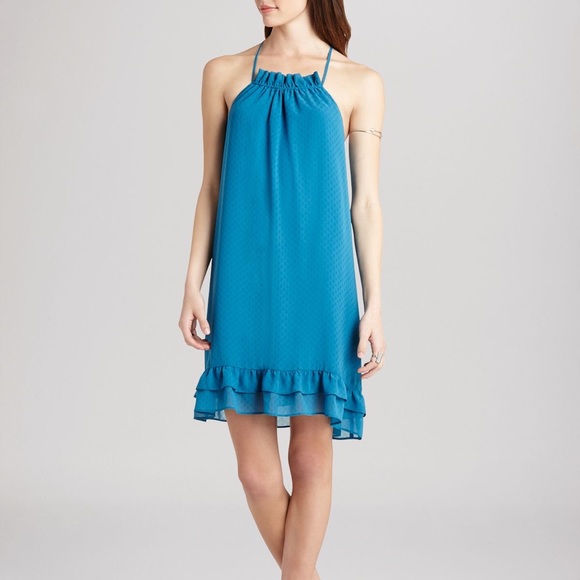 NWT BCBGeneration Blue Dress - Tiered Ruffle