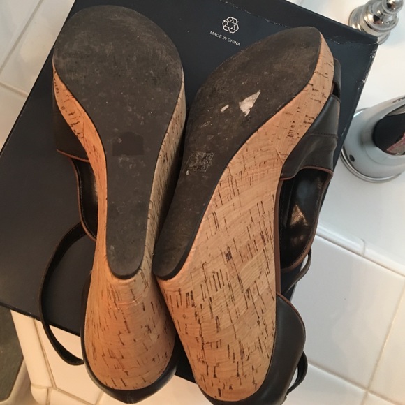 Blake Scott brown leather wedges. Size 9/12 - Picture 4 of 4