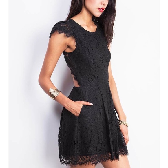 Black Lace Serenade Dress