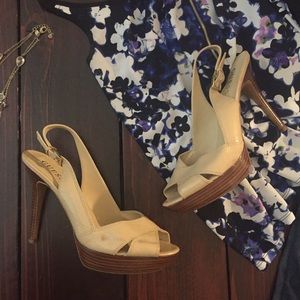 Guess Tan Open Toe Sling Back