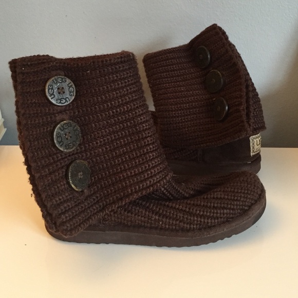 Brown Knitted Ugg Boots