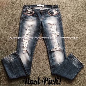 Distressed Abercrombie denim