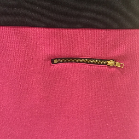 Navy & Pink color block shift dress - Picture 2 of 3