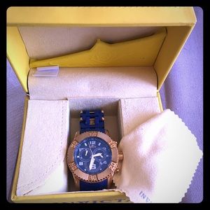 Invicta spider navy blue watch