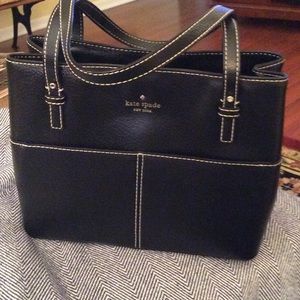 Kate Spade black leather tote