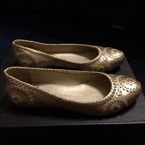Jack Rogers Gold Flats