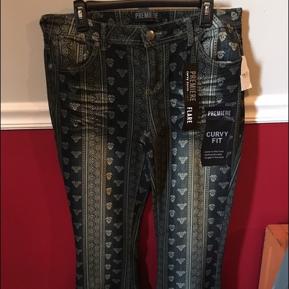 Boho hippie flare jeans