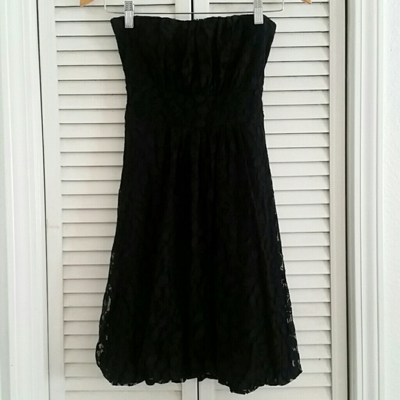 American Rag Strapless Lace Dress with Tie Waist