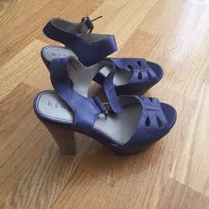 Blue Platform sandals by Hinge