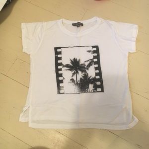 NWOT AE Palm Tree Baby Tee Crop Top