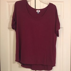 Burgundy old navy plus size tee