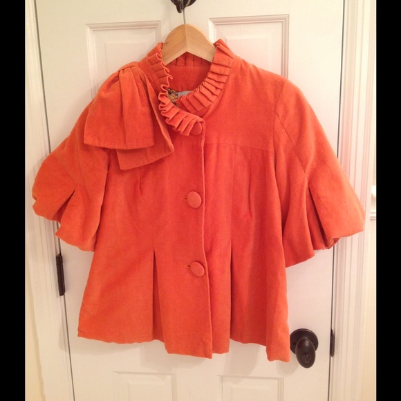 Judith March Orange Jacket with Bow
