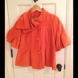 Judith March Orange Jacket with Bow