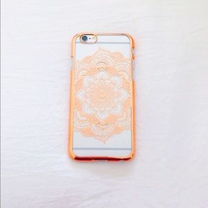 Rose gold / Clear Mandala iPhone 6/6s case